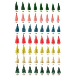 8x Mini Artificial Christmas Tree Bottle Brush Trees Ornaments for Holiday