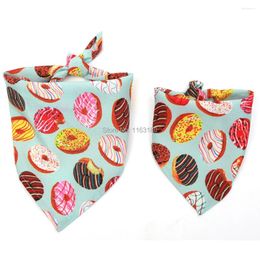 Dog Apparel 24 Pcs/lot Cat Bandana Bibs Colorful Printed Scarf Collar Adjustable Pet Neckerchief Saliva Towel For Dogs