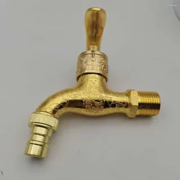 Bathroom Sink Faucets Simple Cold Water Tap Fast On Faucet Golden Colour Chinese Money G1/2 15mm Bibcock Basin