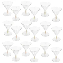 Disposable Cups Straws 20 Pcs Dessert Party Martini Glasses Wedding Flutes Plastic Festival Child Trifle