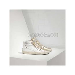 Designer Golden Sneakers moca