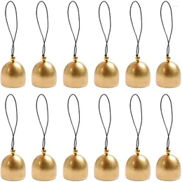 Decorative Figurines 4PCS DIY Metal Wind Chimes Mini Jingle Ornament 2.85cm Tree Pendant Decor Hanging Anti-theft Bell Home