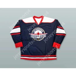 Gdsir Custom LETHBRIDGE HURRICANES NAVY HOCKEY JERSEY NEW Top Ed S-M-L-XL-XXL-3XL-4XL-5XL-6XL