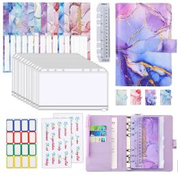 Notebooks Money Savings Organizer Notebook A6 Pu Leather Budget Binder Budget Binder Cash Envelope Organizer Financial Planner Notebook