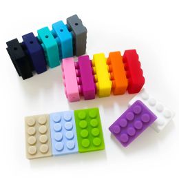10pcs New Silicone Building block beads For Jewellery Making DIY Pacifier Chain Necklace Bracelet Jewellery Accessories