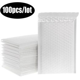 Spines 100pcs/lot White Foam Envelope Bags Self Seal Mailers Padded Shipping Envelopes with Bubble Mailing Bag Shipping Packages Bag