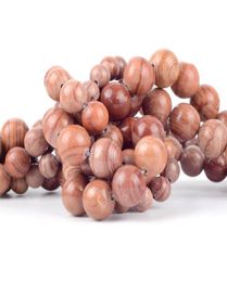 Natural Light Orange Line Wood Jaspers Stone Beads Round Loose Spacer Beads For Jewellery Making 6810mm DIY Bracelet Handmade8621215