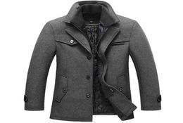 Men Winter Wool Slim Fit Jackets Mens Casual Thick Cotton Warm Outerwear Jacket Coats Man Pea Coat Plus7329580