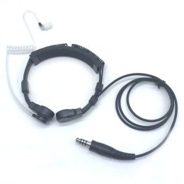 Walkie Talkie Tactical Throat Mic Earpiece Headset Microphone NATO Plug for Motorola XT180 TKLR T92 T82 T80 T62 HYT TC320 TC1688