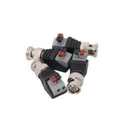 Terminal Camera CCTV BNC Male Video Balun Connector Cable Adapter Plug Pressed connected for CCTV Camera