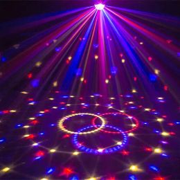Rotating Magic Disco Ball Led Par Strobe Light Party Black UV Light Night Club Karaoke Game Voice-activated 3in1 Stage Lights
