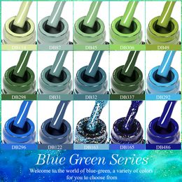 Mtssii Nail Polish Set 16/25/60pcs Blue Green Color Gel Semi Permanent Soak Off Uv Led Vanish With Nail Art Lamp Manicure Set