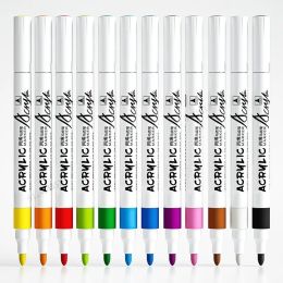 48/36/24/12 Colors Acrylic Paint Marker Set Art Markers Painting Pen Graffiti For Stone, Disc, Mobile Phone Case Shoe glass