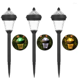 Garden Decorations Retro Street Lamp Solar Lawn Light With Stake Night