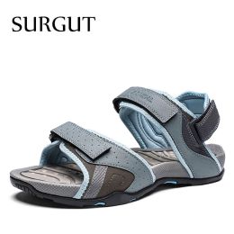 Boots SURGUT 2022 New Male Shoes Men Sandals Summer Men Classic Beach Sandals Man Fashion Outdoor Soft Casual Sneakers Big Size 39~46