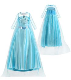 Girls Princess Dress Sequins Diamond Cosplay Costume Stage Performance Kids Clothes Snow Queen Halloween Party Show Dress 063589611