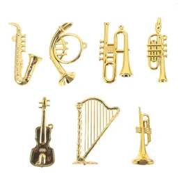 Decorative Figurines Miniature Instruments Model Festival Christmas Tree Musical Instrument Ornaments For Crafts DIY