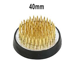 Flower Base Holder Spiky Frog Fixed Tool Floral Arrange Round For Ikebana Kenzan DIY Flower Arrangement Home Decor Brass