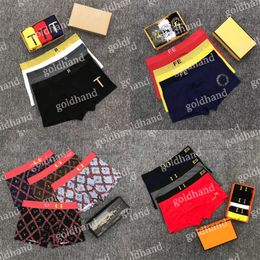 Classic Mens Underwear Designer Letter Printed Boxers Soft Pure Cotton Underpants 3pcs/Lot