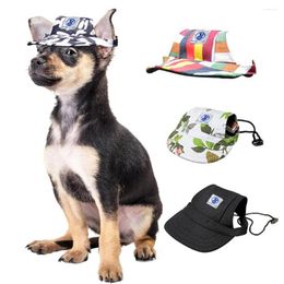 Dog Apparel Adjustable Dogs Outdoor Hat Pet Headwear Sun Puppy Grooming Dress Up Cap With Open Ears