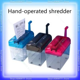 Shredder A4 Mini Hand Shredder Paper Strip Cross Cut Machine Desktop Micro Manual Crank File Small Cutter Machine Document Tool Office