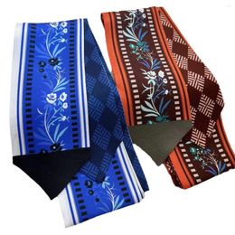 Scarves Silk Streamer Double-sided Printed Long Scarf Twill Tie Neck Hair At Wrist Or Bag Floral Sash XH1