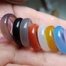 Band Rings Natural Chalcedony Agate Ring Chinese Retro Womens Fashion Ring Fashion Ring Couple Ring Gift Charming Jewellery