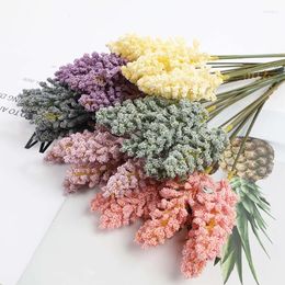 Decorative Flowers Fashion Simulation Foam Wheat Artificial Plants Bouquet Fake Flower Pography Prop Desktop Decoration