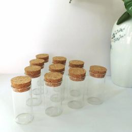 Punch 20pcs/lot 25ml Dia 30mm Height 60mm Clear Glass Test Tubes with Cork Stoppers Ing Bottle Storage Jars Vials for Wedding Gift