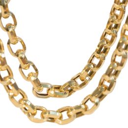 Necklaces AU750 Gold 18K Yellow Gold Necklace Men's O Chain Necklace Heavy Gold Necklace