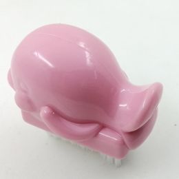 Factory direct plastic nail brush, whale animal shape small cute nail cleaning brush.