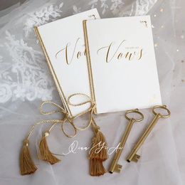 Party Decoration Concise And Generous European-style High-end Wedding Vows For The Bride Groom A Set Of With Pens.