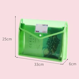 A4 File Folder Stationery Storage Folder Waterproof File Organizer Folders PP Bag Portfolio Paper Storage Office Organizers