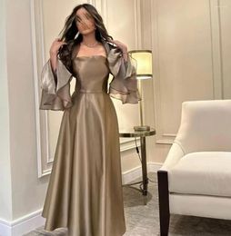 Party Dresses Fashionvane Strapless Prom For Saudi Arabia Women Wear Long Sleeves Jackets Wedding Guest Special Evening Banquet