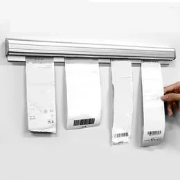 Kitchen Storage Order Document Holder Wall Mounted Bar Bill Receipt Hanging Rack Aluminium Ticket Slide Cheque Paper Clip Organiser