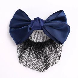 New Women Hair Net Bun Cover Snood Hairgrips Ballet Dancing Hairnet Beautiful Bow Hair Net Office Waiter Styling Scrunchie Pack