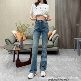 Designer South Oil High end Women's Jeans Ce Autumn New High Waist Straight Leg Pants Live Broadcast High quality Slim Fit RY4G