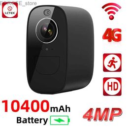 Other CCTV Cameras LCLCTEK 4G LTE SIM card 4MP Wifi battery powered CCTV camera PIR detection outdoor IP66 wireless security monitoring camera Y240403