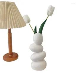 Vases Nordic Ins Style Creative Ceramic Vase Cobblestone Home Living Room Flower Arrangement Water Care Decorative Ornaments