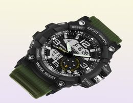 Sport G Watch Dual Time Men Watches 50m Waterproof Male Clock Military Watches for Men Shock Resisitant Sport Watches Gifts X05244617910