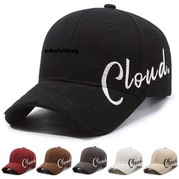 baseball cap New Spring Autumn Baseball Versatile Ragged Edge Showcase Face Small Duck Tongue Embroidered Letter Couple Sun Hat for Men and Women