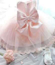 Baby Girls Tutu 1 Year Birthday Dress Infant Party Dresses Princess Lace Bow Newborn Baptism Gown Christening Frocks for Girl Q1221725709