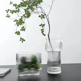 Vases Modern Flower Vase Decorative Clear Basket Tabletop Pot Home Decor Ornament Living Room Arrangement