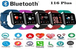 116plus Smart Watch band Bracelet Color Touch screen Bluetooth Wristbands Bracelets Real Heart Rate Blood Pressure Sleep SmartWris8846999