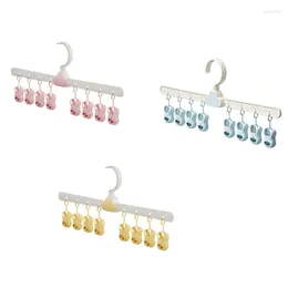 Hangers 8 Clips Drying Rack Multi-functional Underwear Socks Towel Clothes Hanger Rotating Clothespin Decor