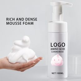 Customized Logo Camellia Cleansing Mousse Private Label 100ml Moisturizing Intense Makeup Remover Foaming Neutral Cleanser