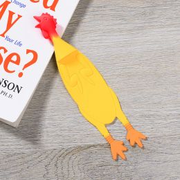 Creative Screaming Chicken Bookmark Kids Funny Reading Book Page 3d Animals Book Mark Novelty Stationery Gift For Children