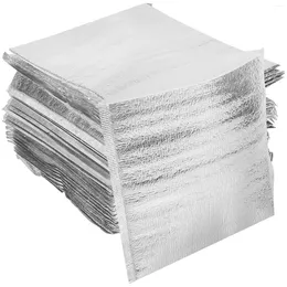 Dinnerware 50 Pcs Aluminium Foil Insulation Bag Thermal Cake Carrying And Cold Bags Insulated Fresh-keeping Lunch Accessories