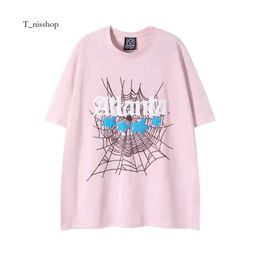 Spide T Men Designe Tshirt Numbe 55555 Sta Foam Pint High Quality Cotton Pink Geen Women Tshits Tendy Couple Tee Loose Vesatile Mens T Shit 898