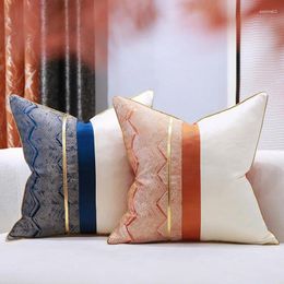 Pillow Nordic Orange Cover Modern Luxury Simple Design Patchwork Sofa Bed Throw Case Sample Room Livingroom Decor Home